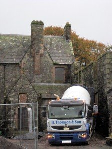 Cement arrives